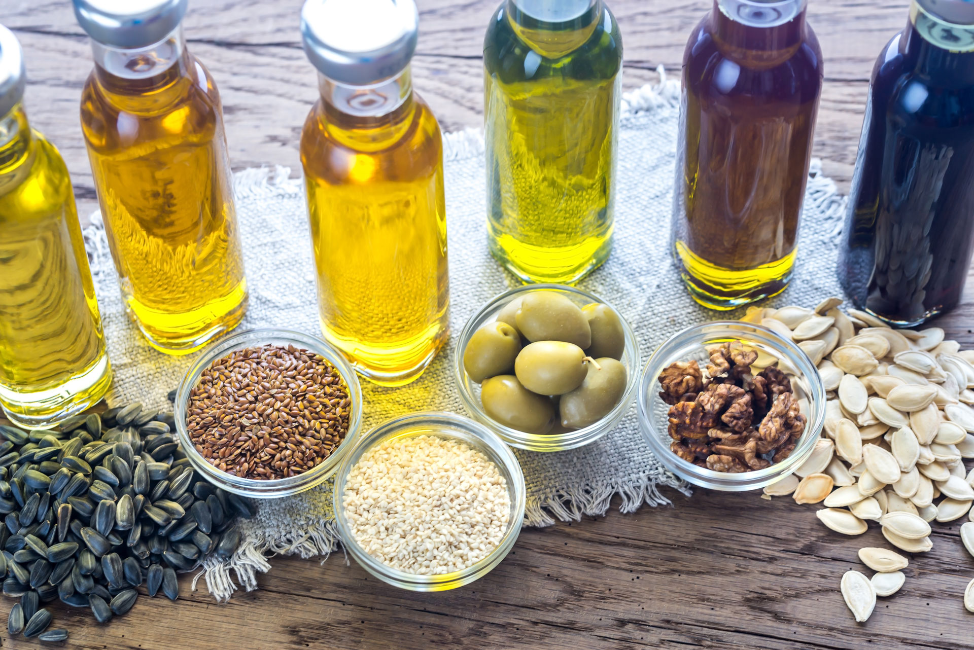 Different types of cooking oils
