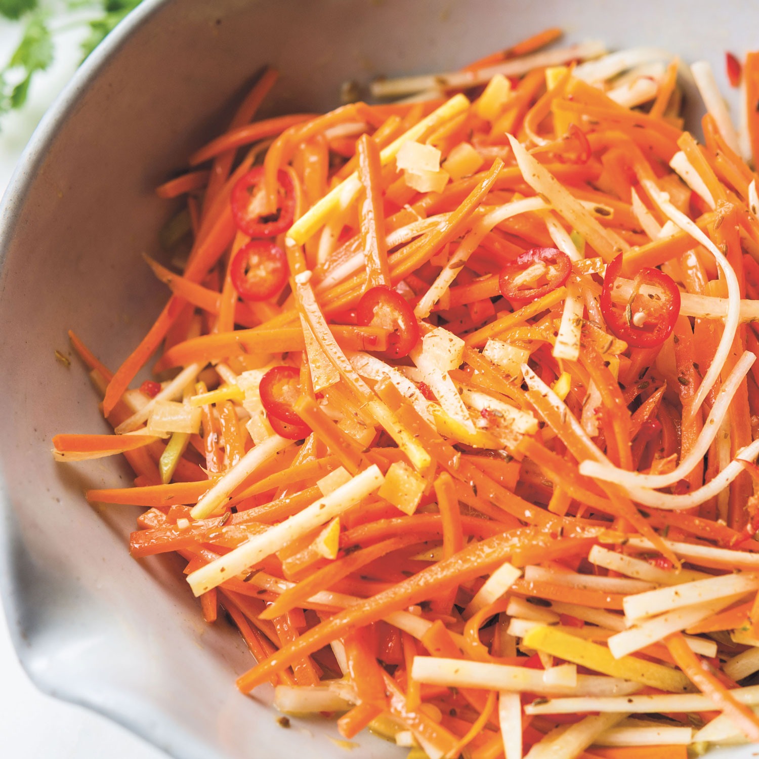 North African carrot salad. Excerpted from "David Tanis Market Cooking" by David Tanis (Artisan Books). Copyright © 2017. Photographs by Evan Sung.