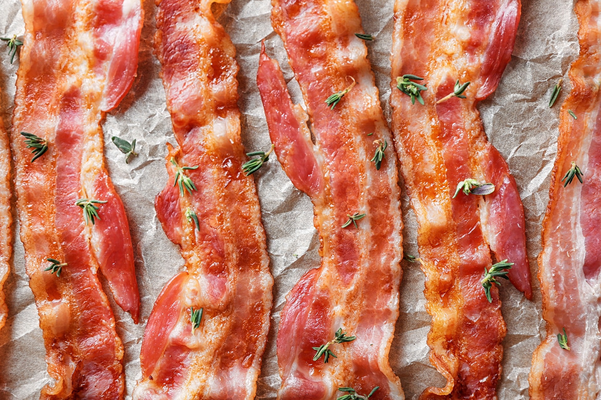 tasty fried bacon
