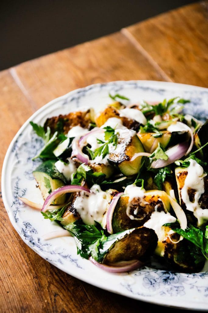 Blistered Cucumber with Cumin, Yogurt and Parsley from "Ruffage"