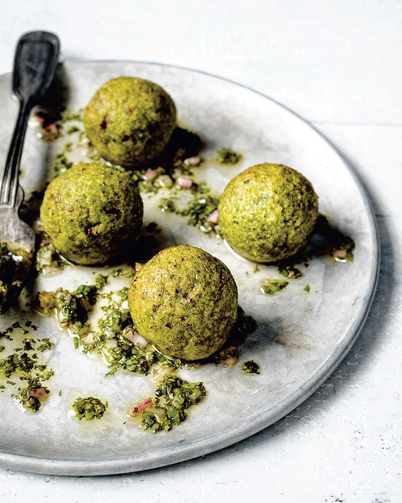 highlighting black vegan recipes with baked fonio and kale balls