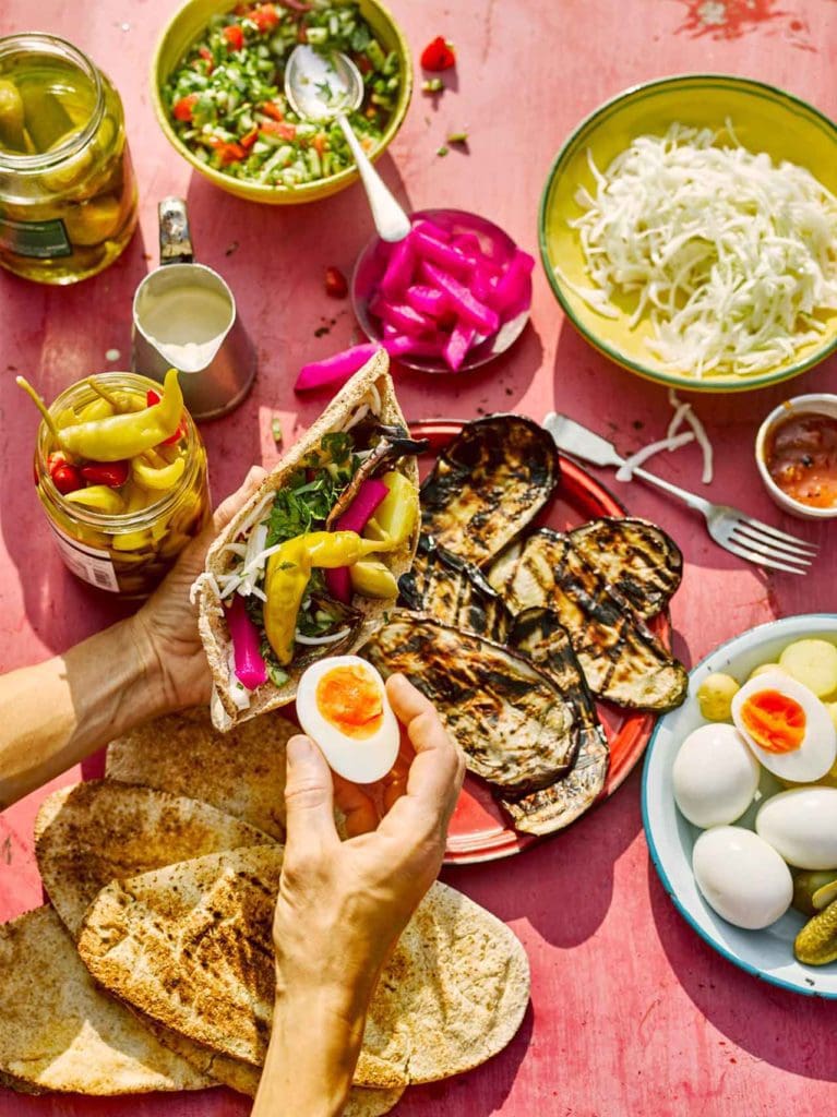 make a sabich sandwich part of your veggie bbq