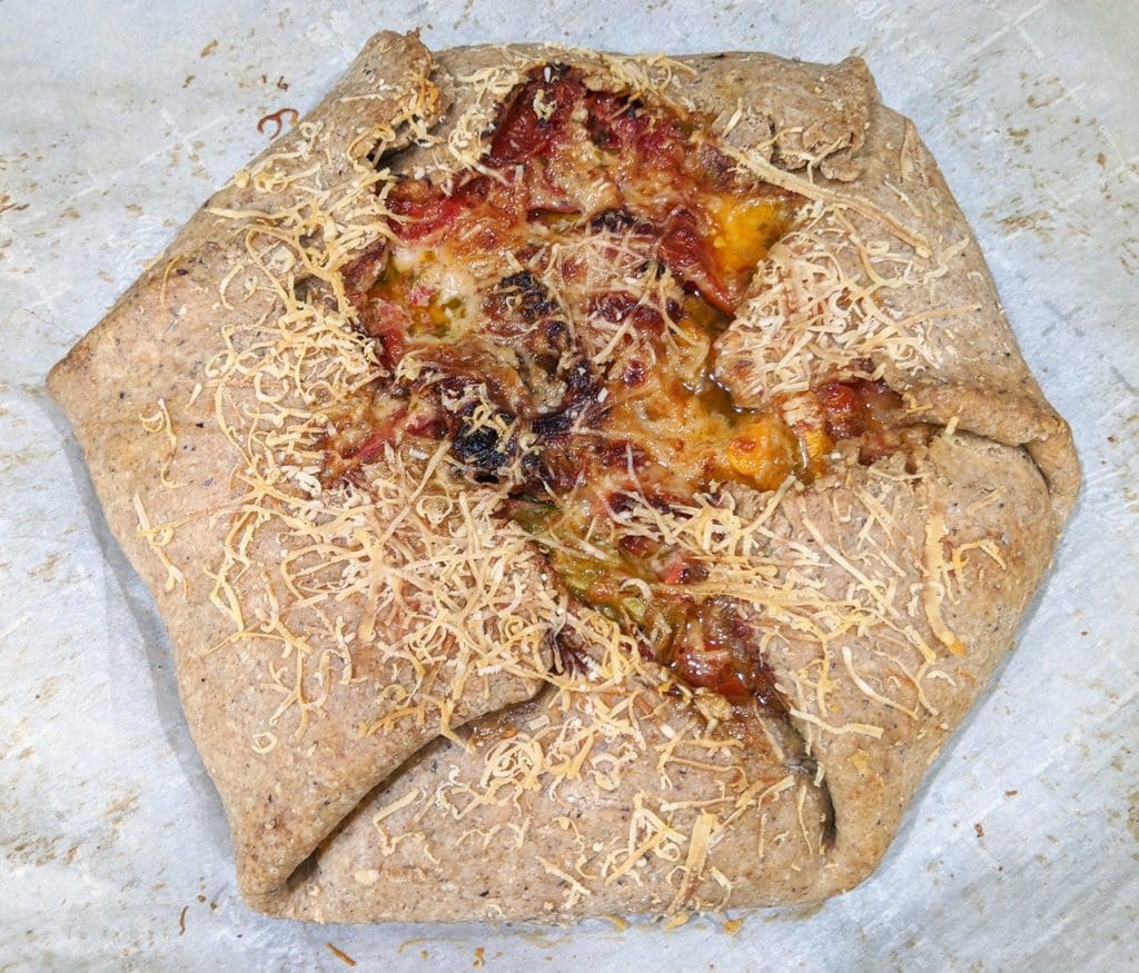 roasted heirloom tomato crostata