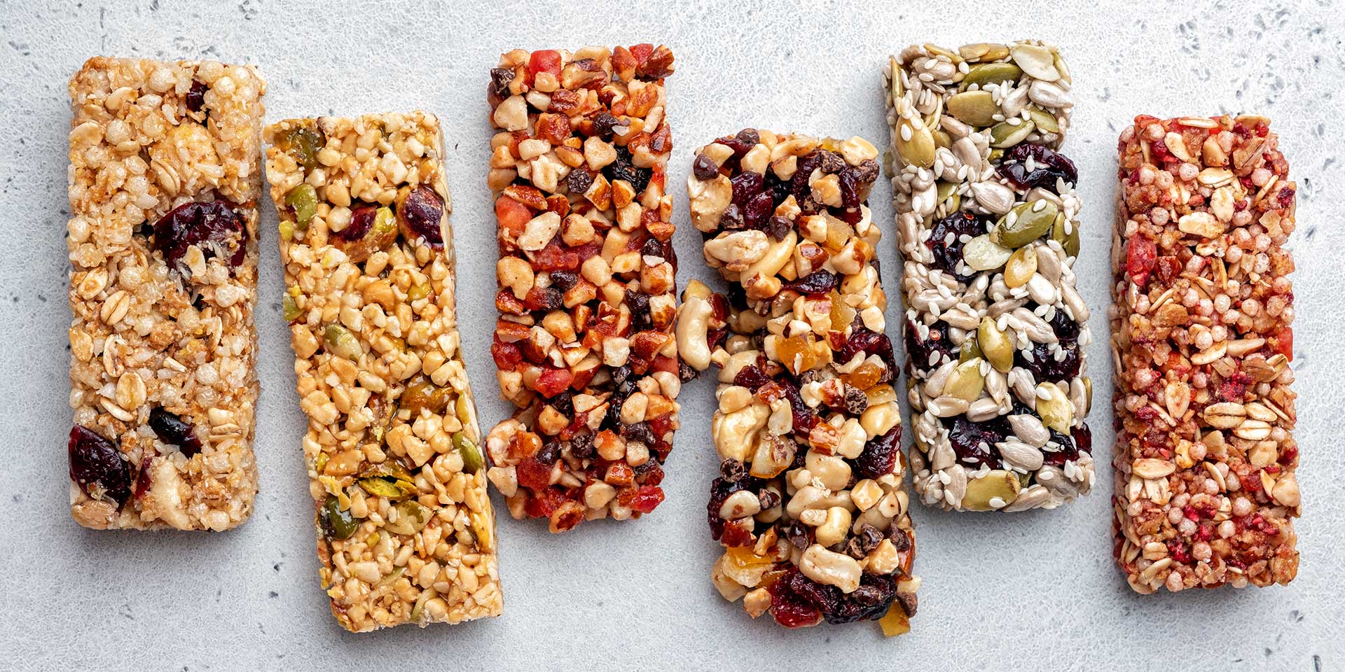 assortment of granola bars