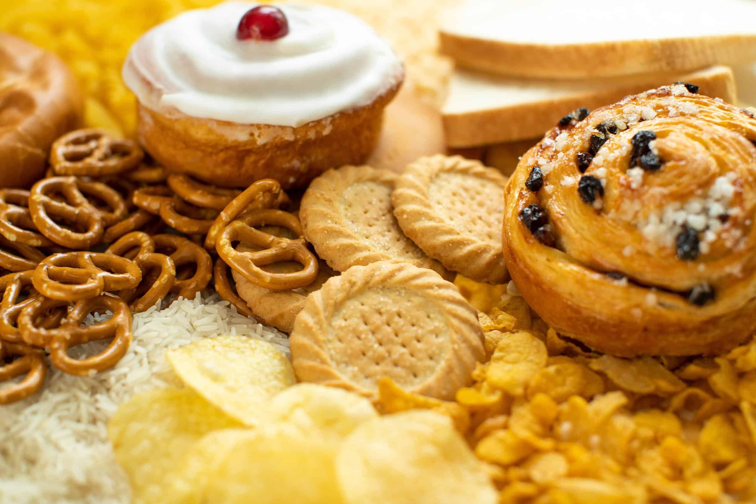 assortment of ultra-processed foods