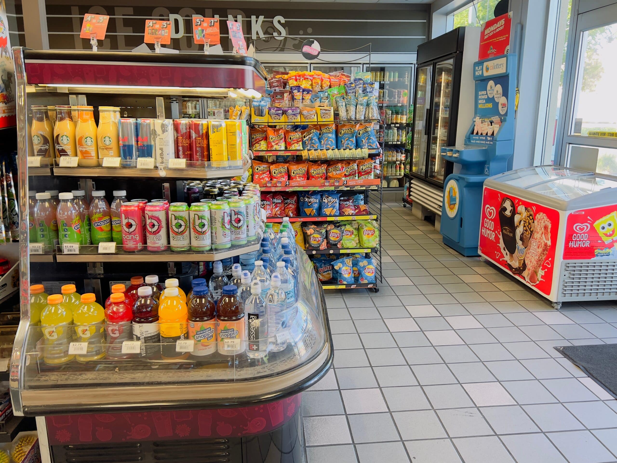 Interior of a gas station convenience store.